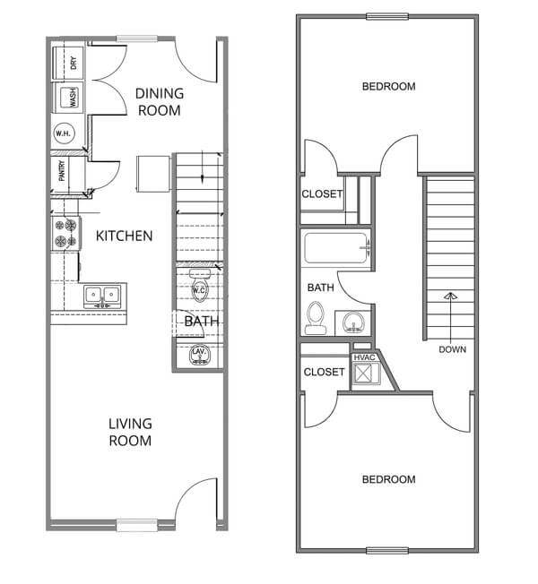 The layout of the Durango townhome