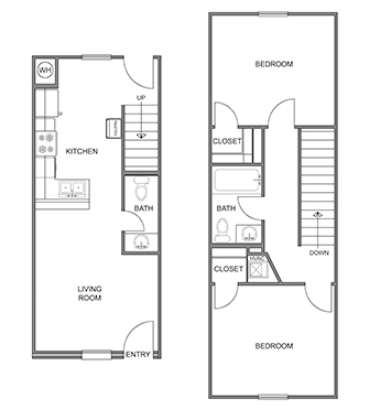 The layout of the Boulder Townhome