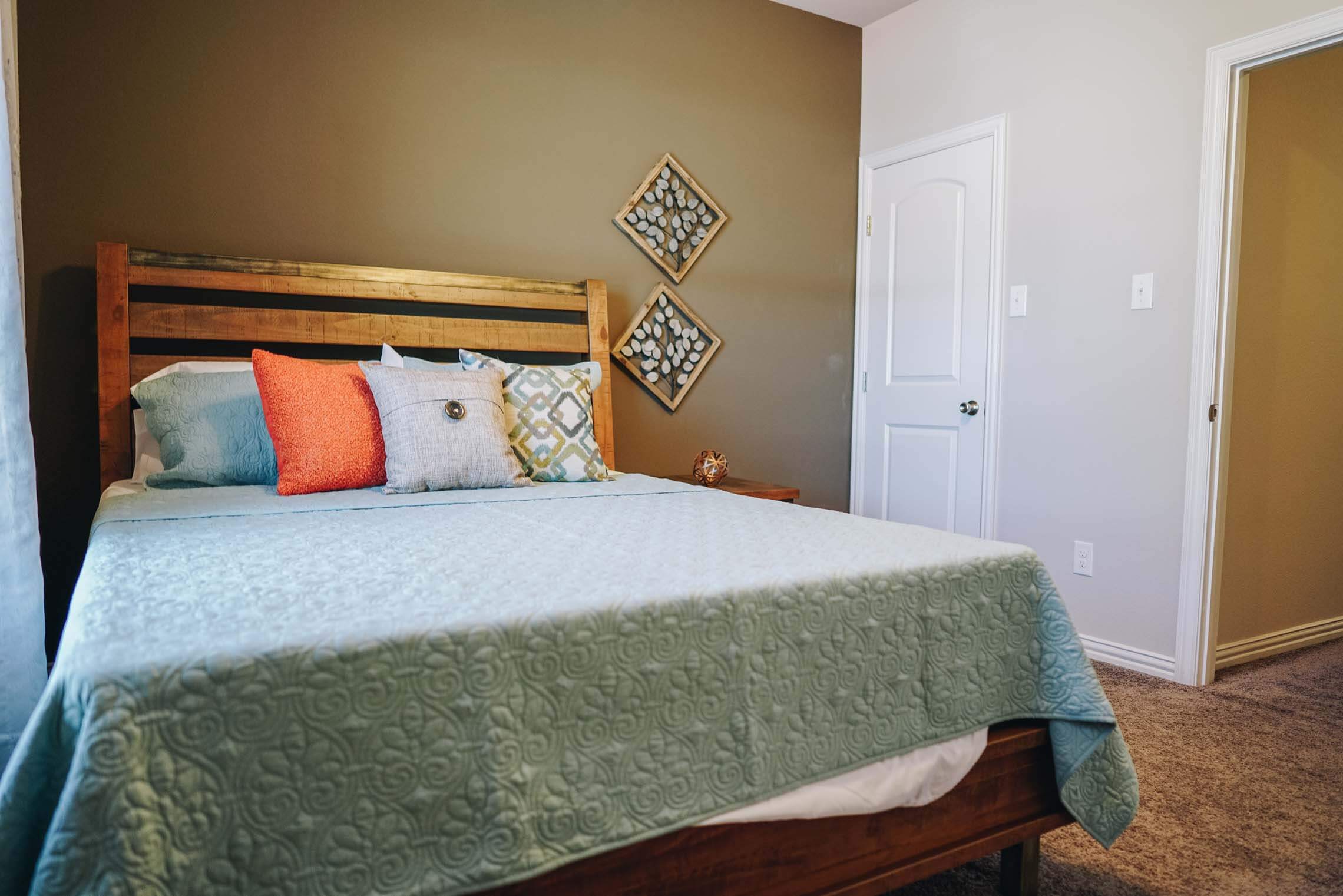 a picture of one of the bedrooms in the durango townhome